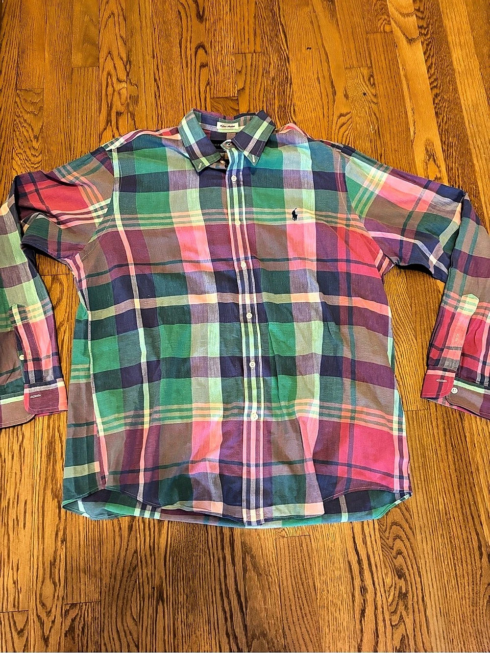 Ralph Lauren Authentic Indian Madras Plaid Button-Down Men’s Shirt XL
